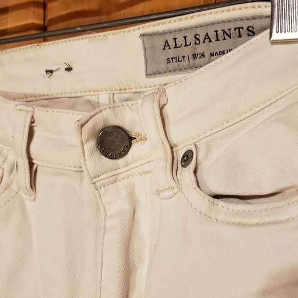 ALLSAINTS WHITE STILT JEANS - Picture 2 of 4